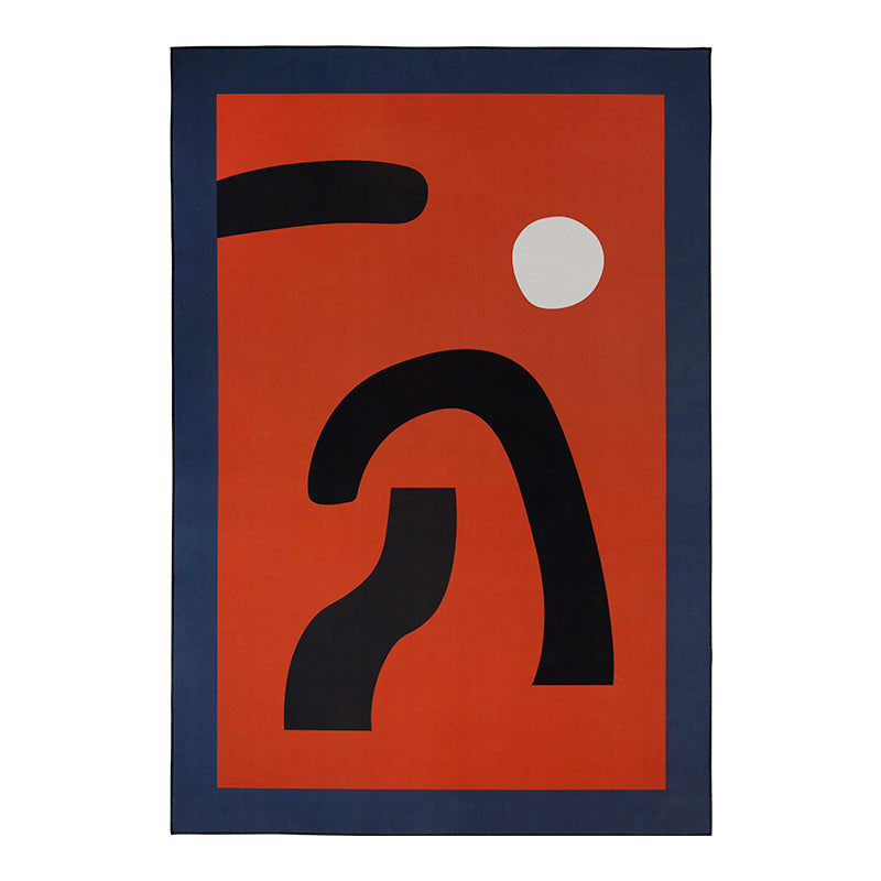 Modern Minimalist Living Room Abstract Carpet