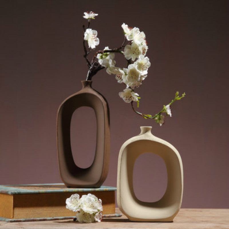 Three-Piece Ceramic Vase