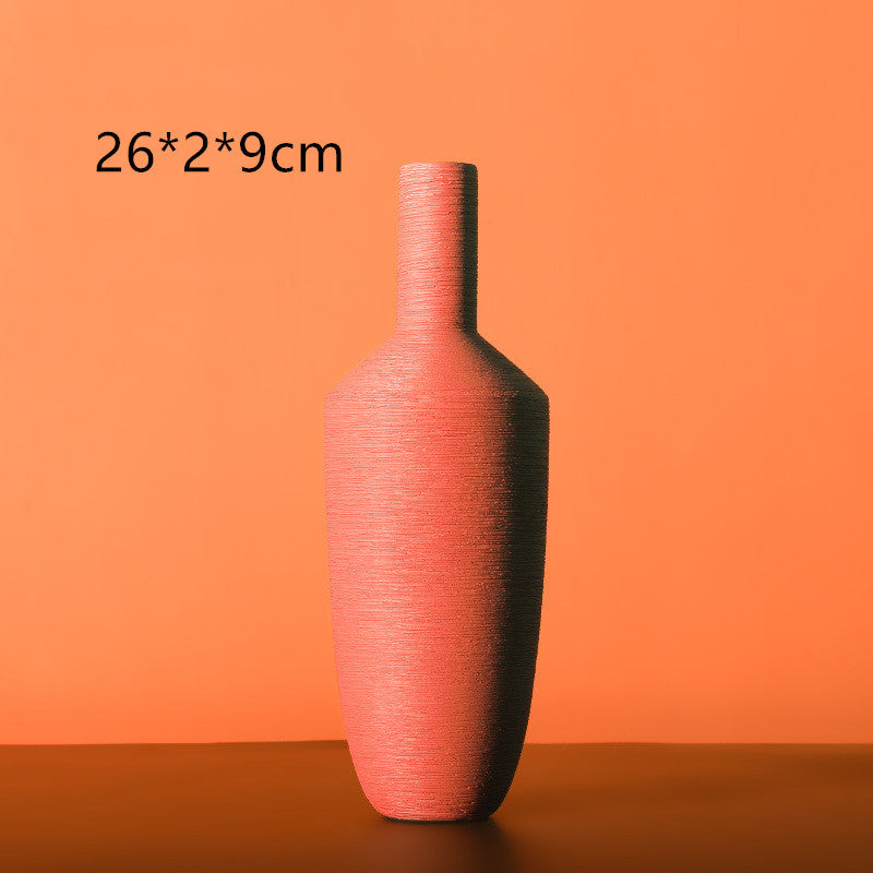 Nordic Morandi Brushed Ceramic Vase