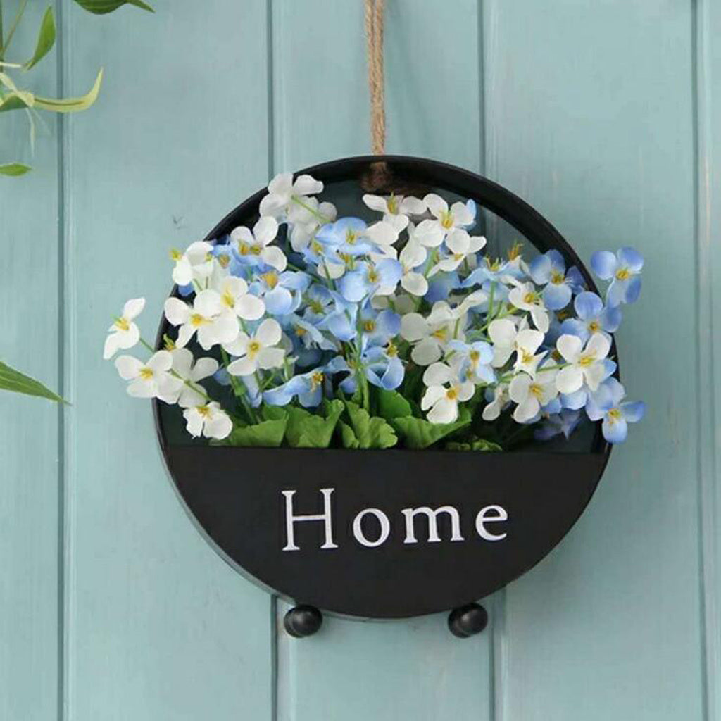 Artificial Flower Arrangement Wrought Iron