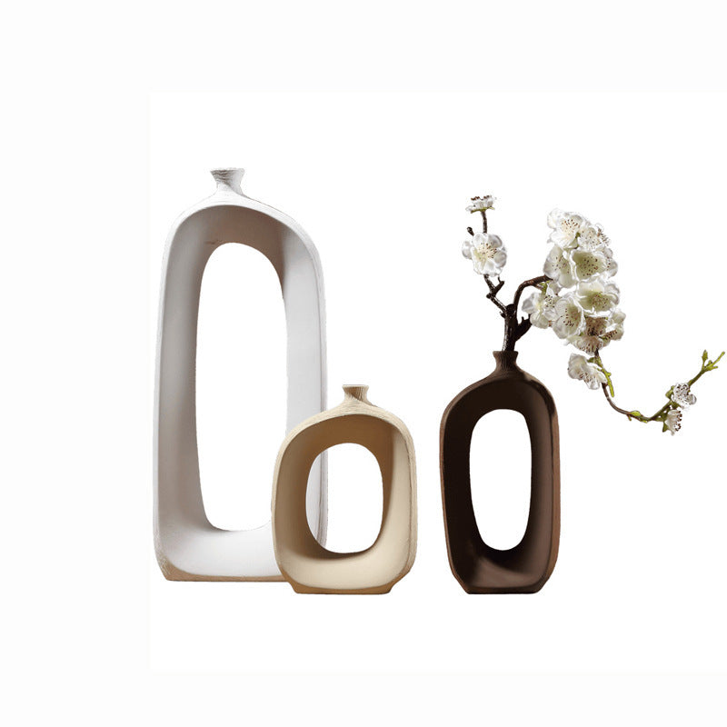 Three-Piece Ceramic Vase