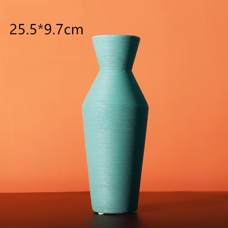 Nordic Morandi Brushed Ceramic Vase