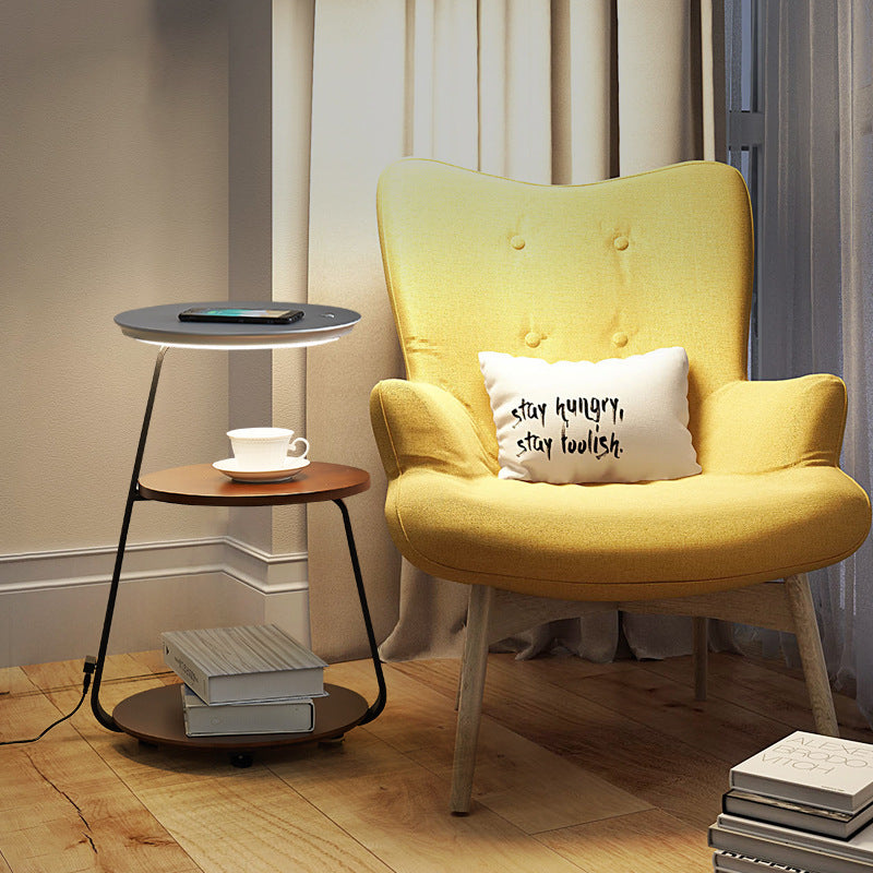 Minimalist Floor Lamp Wireless Charging Rack Table