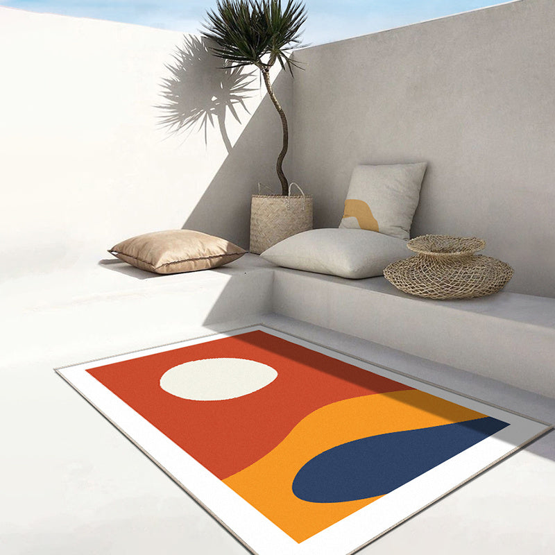Modern Minimalist Living Room Abstract Carpet