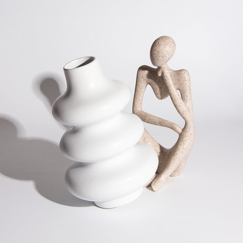 Nordic Heterosexual Circle Ceramic Vase