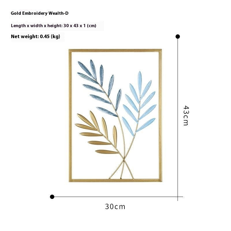 Colorful Wrought Iron Narrow Leaves