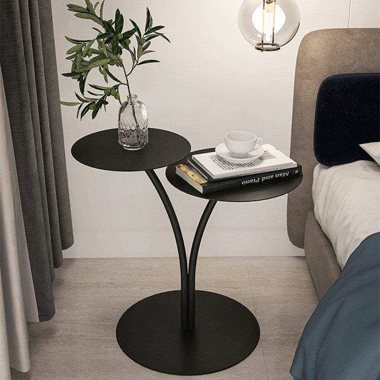 2-Tiered Side Table – Modern Round Accent Table