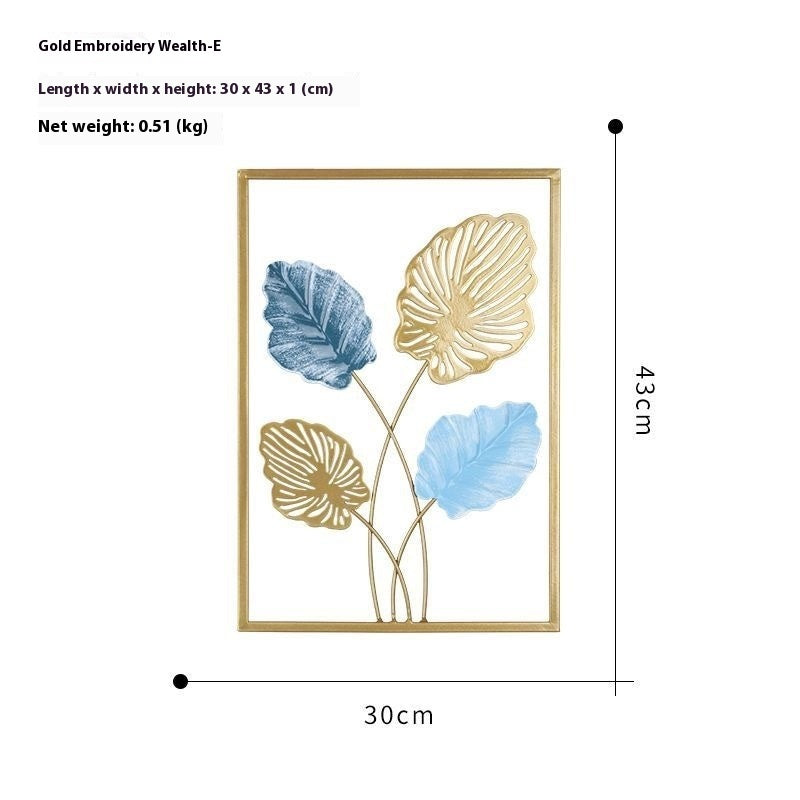 Colorful Wrought Iron Narrow Leaves