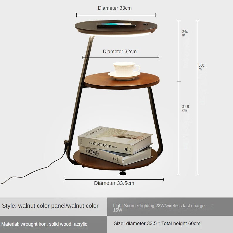Minimalist Floor Lamp Wireless Charging Rack Table