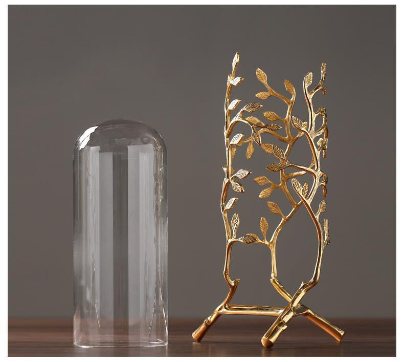 Luxury Gold Centerpiece Vase- Modern Glass Table Decor