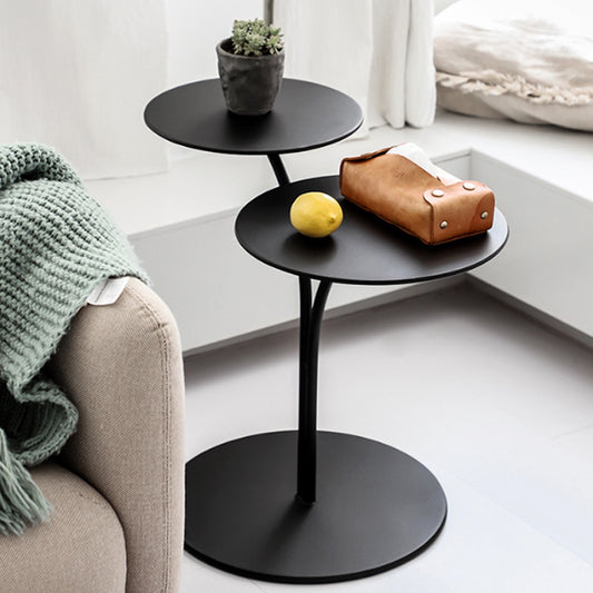 2-Tiered Side Table – Modern Round Accent Table