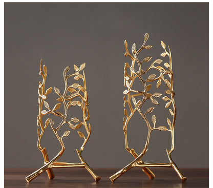 Luxury Gold Centerpiece Vase- Modern Glass Table Decor