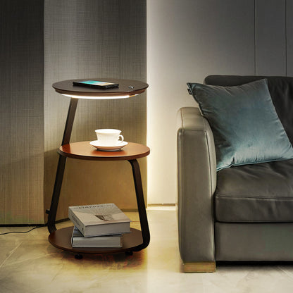 Minimalist Floor Lamp Wireless Charging Rack Table