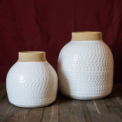 White Ceramic Flower Vase