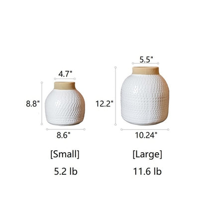 White Ceramic Flower Vase