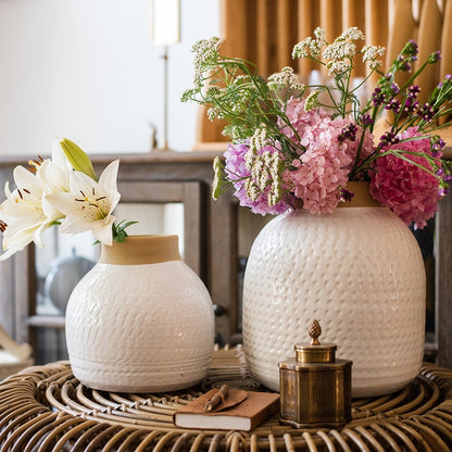 White Ceramic Flower Vase