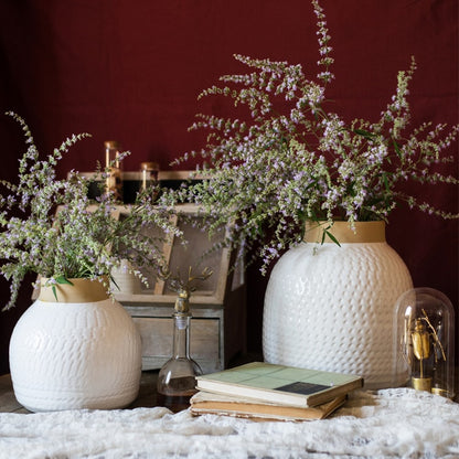 White Ceramic Flower Vase