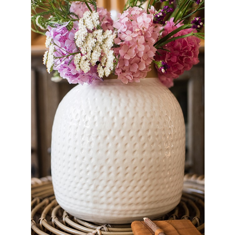 White Ceramic Flower Vase