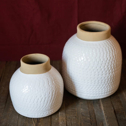 White Ceramic Flower Vase