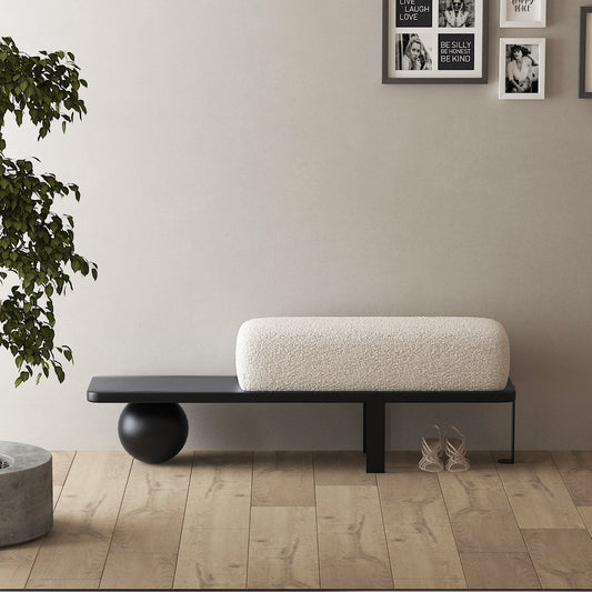 Modern Entryway Bench – Sculptural Minimalist Design