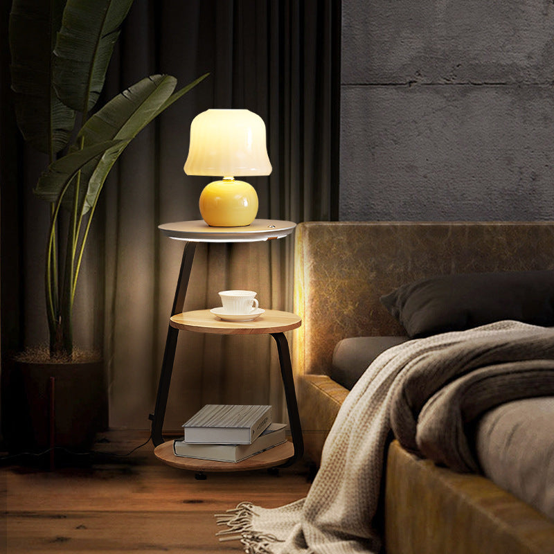Minimalist Floor Lamp Wireless Charging Rack Table