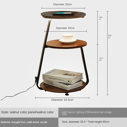 Minimalist Floor Lamp Wireless Charging Rack Table